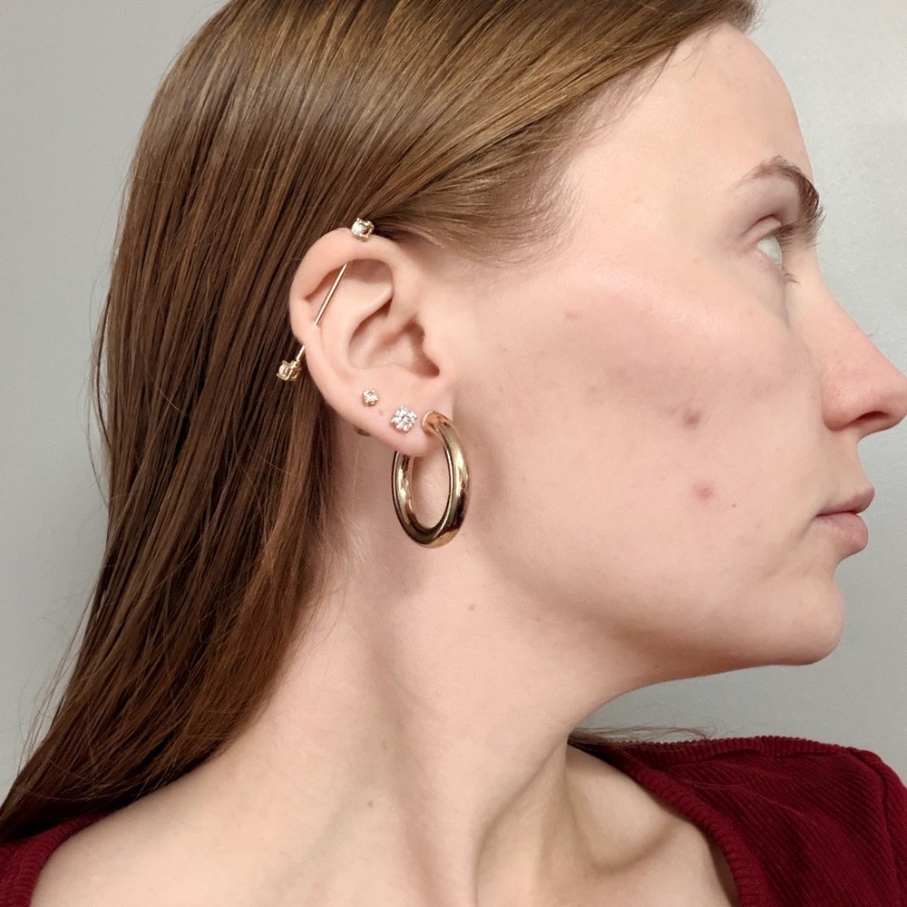 Yellow Gold 9k Chunky Gold Hoop Earrings